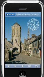 www.locronan.mobi, the mobile website of the Locronan tourist office