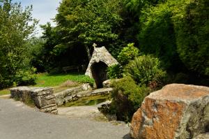 Fountain of the chapel Notre Dame du Quilinen in Landrévarzec