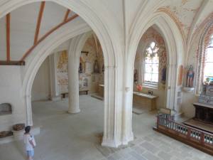 Interieur van de kapel Notre Dame du Quilinen in Landrévarzec