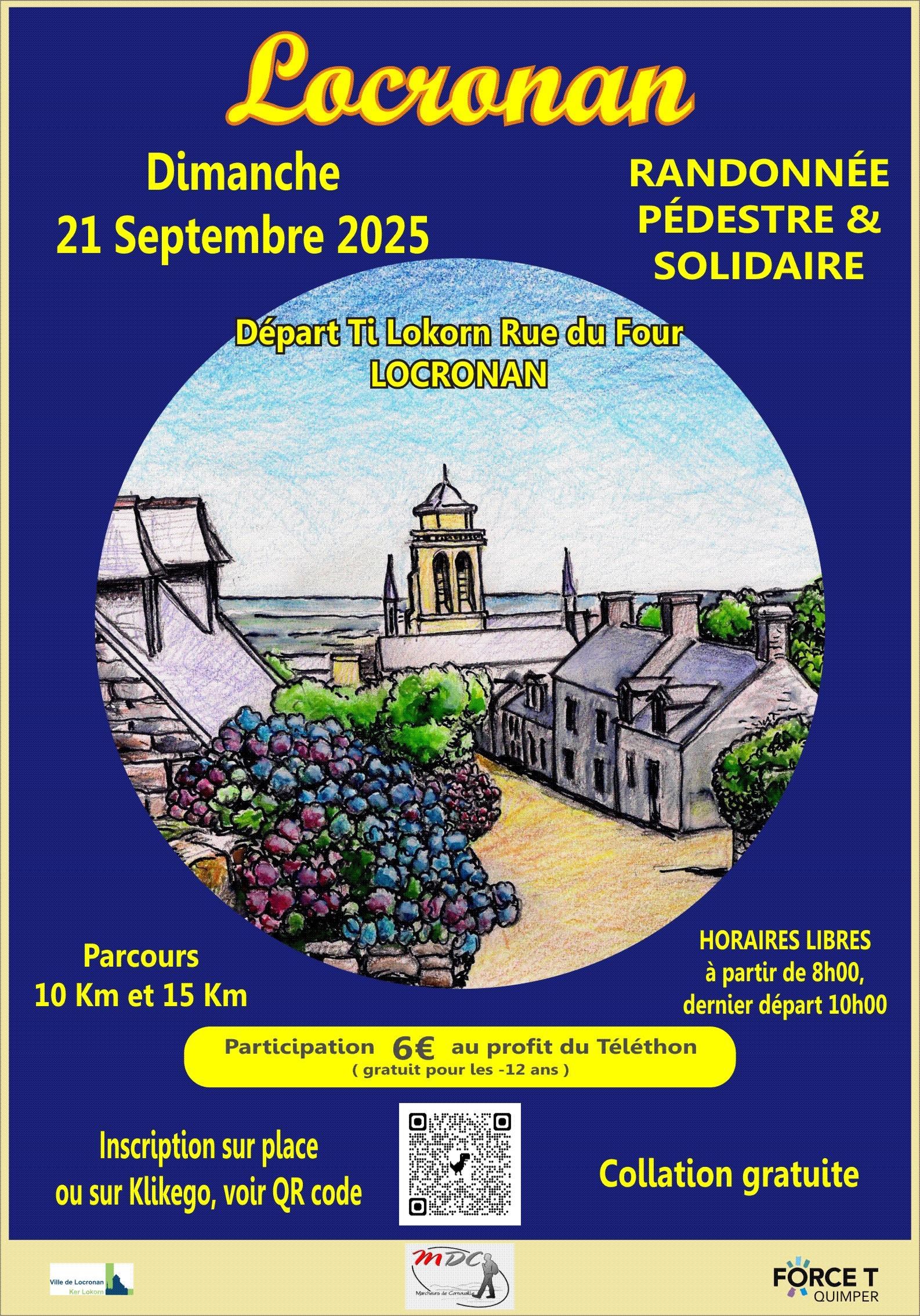 Randonnée pédestre et solidaire Locronan