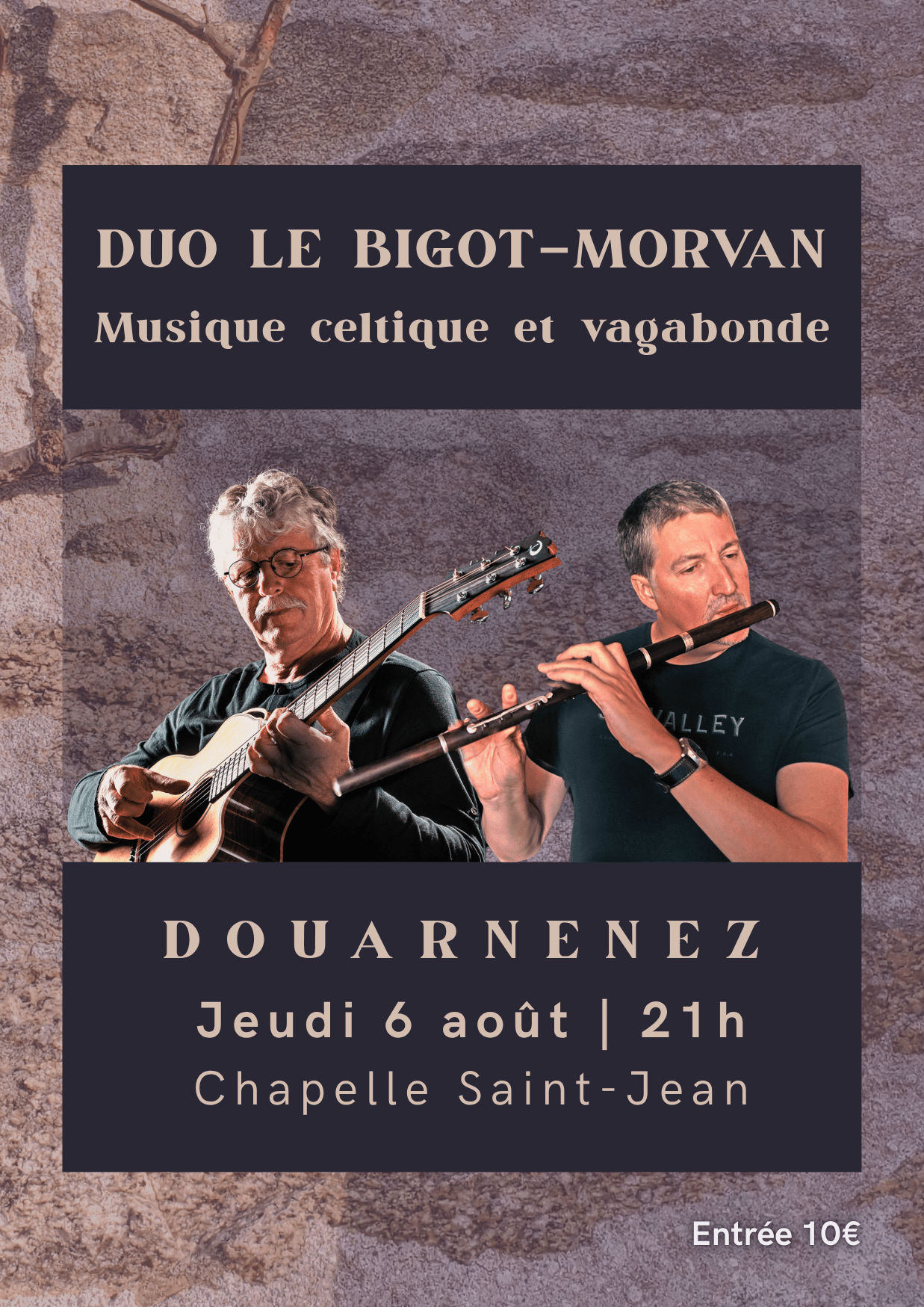 DUO MORVAN - LE BIGOT Musique celtique et vagabonde Stéphane Morvan Flûte traversière en bois Gilles Le Bigot Guitare acoustique DADGAD (2)