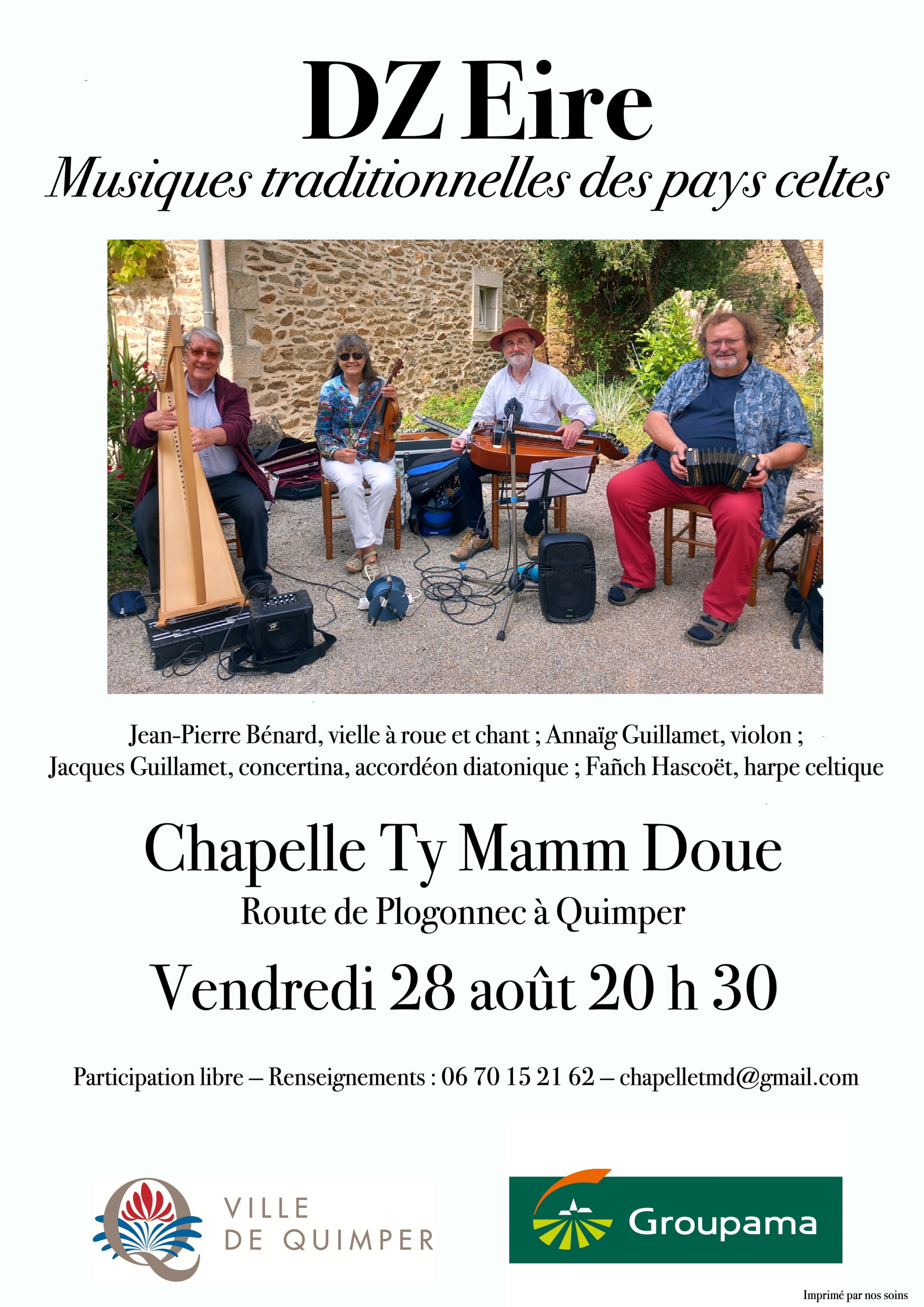 Affiche Dz Eire pour Ty Mamm Doue 28 août 2026